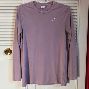 Gymshark Dark Mauve Long Sleeve Tee Sz S